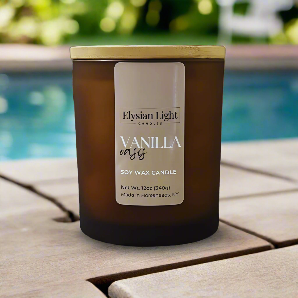 Vanilla Oasis 12oz Hand Poured Soy Candle