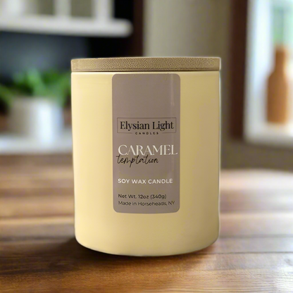 Caramel Temptations 12oz Hand Poured Soy Candle