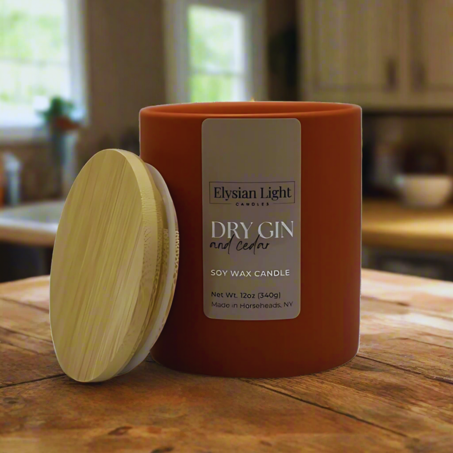 Dry Gin & Cedar 12oz Hand Poured Soy Candle