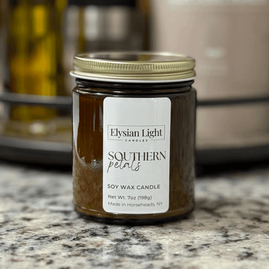 Southern Petals 7oz Hand Poured Soy Candle - Elysian Light Candles