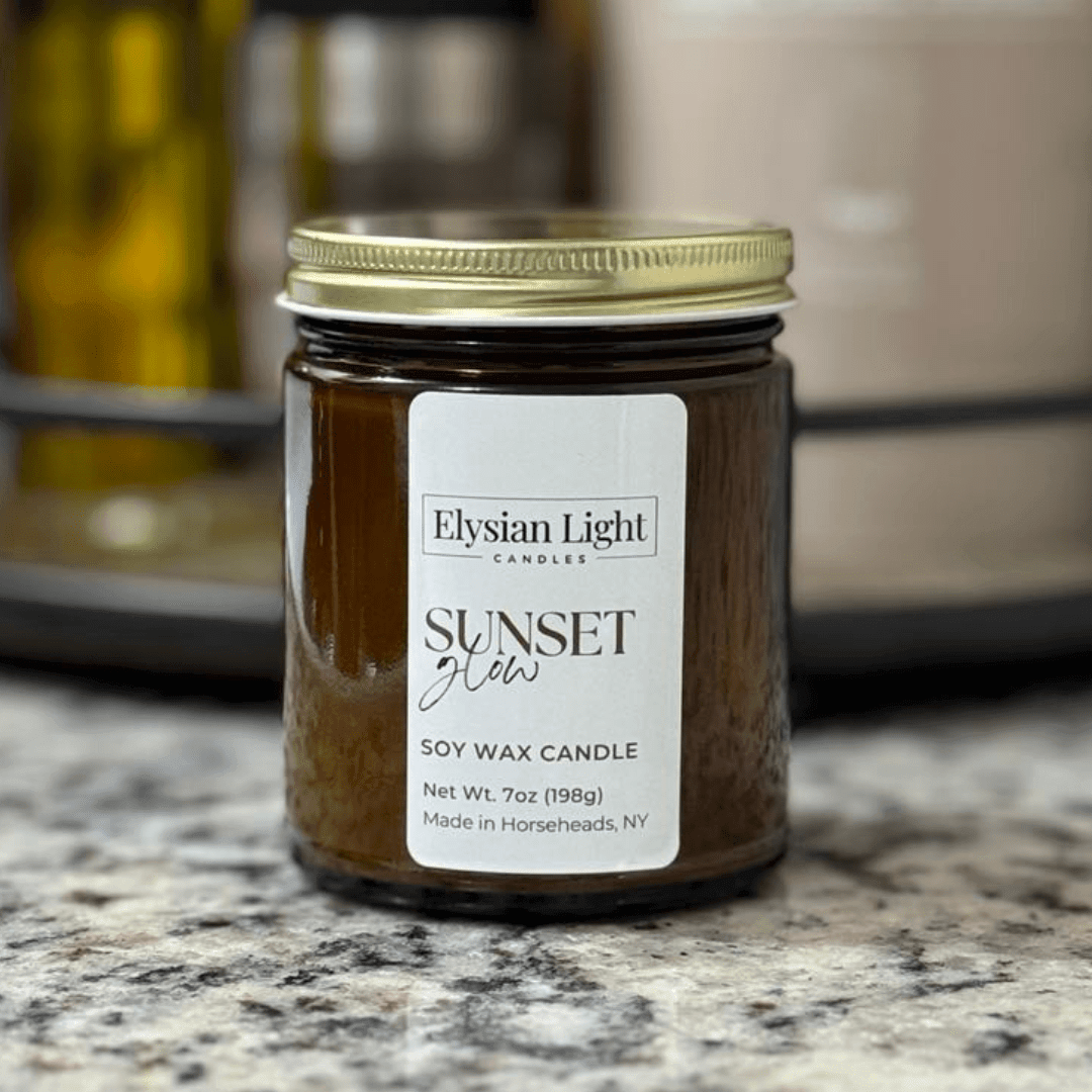 Sunset Glow - 7oz Hand Poured Soy Candle - Elysian Light Candles