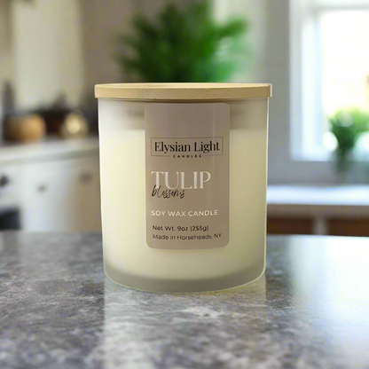 Tulip Blossoms 9oz Hand Poured Soy Candle