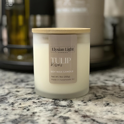 Tulip Blossoms 9oz Hand Poured Soy Candle